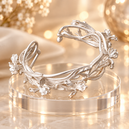 Livenzio® Floral Vine Open Cuff Bangle Bracelet